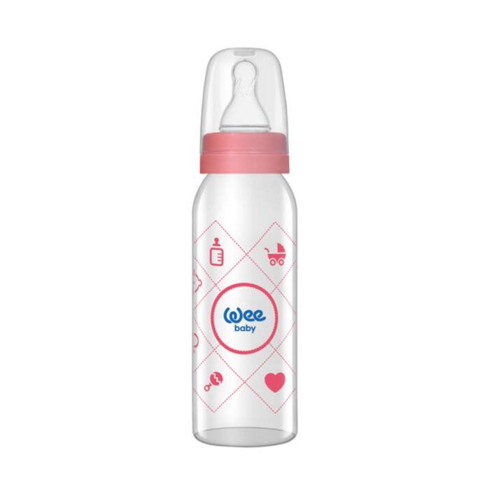 Wee Baby Klasik Cam Biberon 250 ml 0-6 Ay Pembe - 1