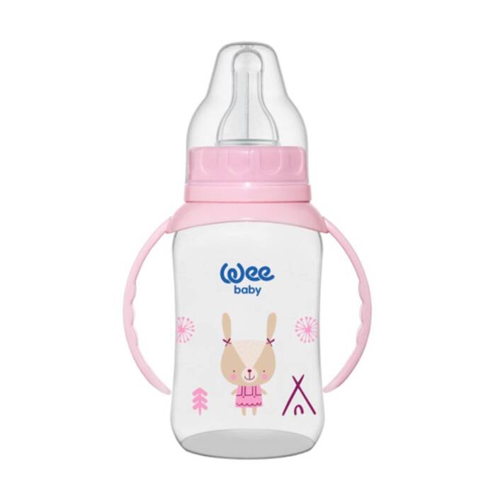 Wee Baby Klasik Kulplu PP Biberon 150 ml 6-18 Ay Pembe - 1