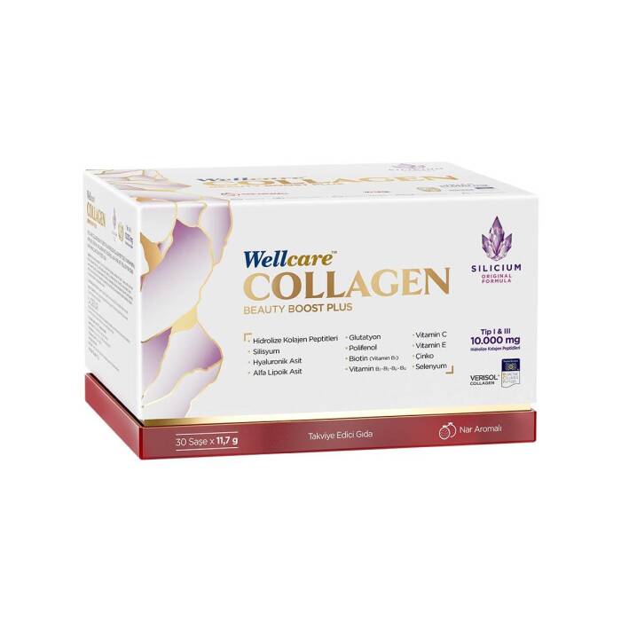 Wellcare Collagen Beauty Boost Plus 10.000 mg Nar Aromalı 30 Saşe - 1