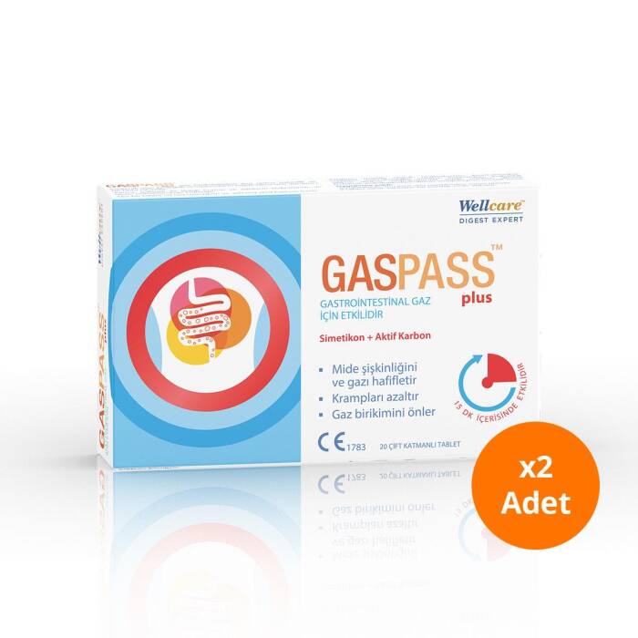 Wellcare Gaspass Plus 20 Tablet x2 Adet - 1