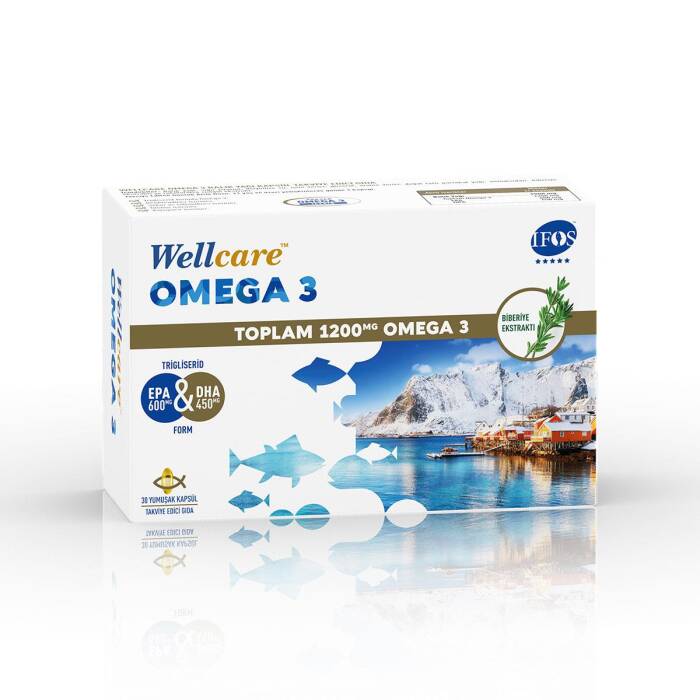 Wellcare Omega 3 Balık Yağı 1200 mg 30 Kapsül - 1