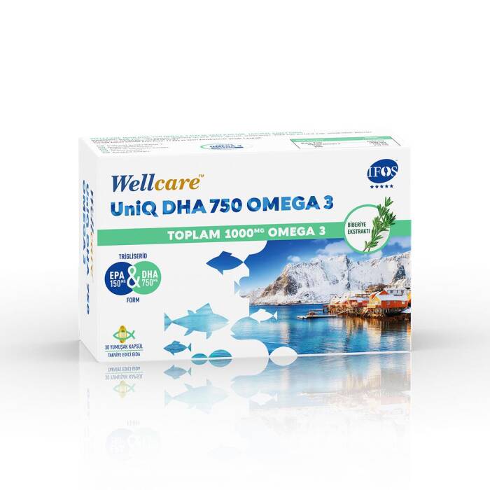 Wellcare Uniq DHA 750 Omega 3 30 Kapsül - 1