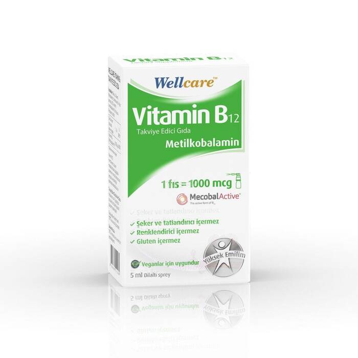 Wellcare Vitamin B12 Metilkobalamin 1000 mcg Sprey 5 ml - 1