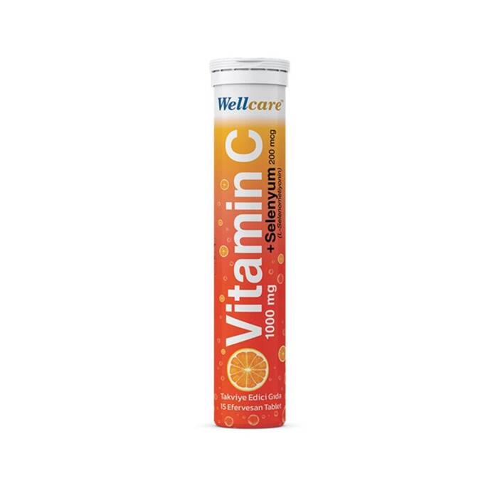 Wellcare Vitamin C 1000 mg + Selenyum 200 mcg 15 Efervesan Tablet - 1