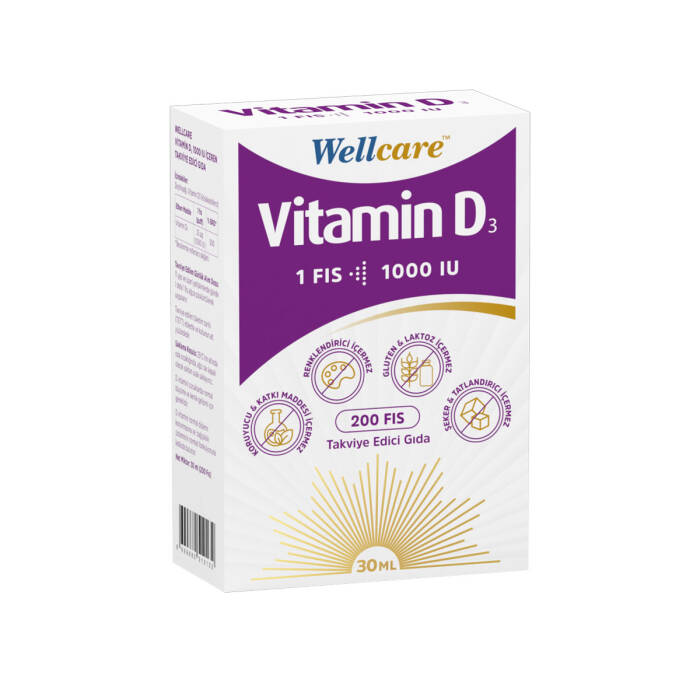 Wellcare Vitamin D3 1000 IU 30 ml - 1