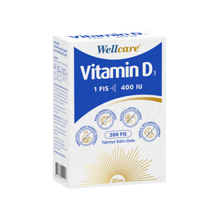 Wellcare Vitamin D3 400 IU 30 ml - 1