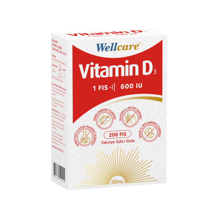 Wellcare Vitamin D3 600 IU 30 ml - 1