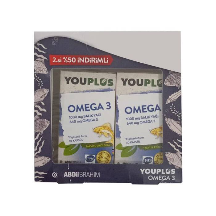 Youplus Daily 1000 mg Omega-3 30 Kapsül - 2.si %50 İndirimli - 1