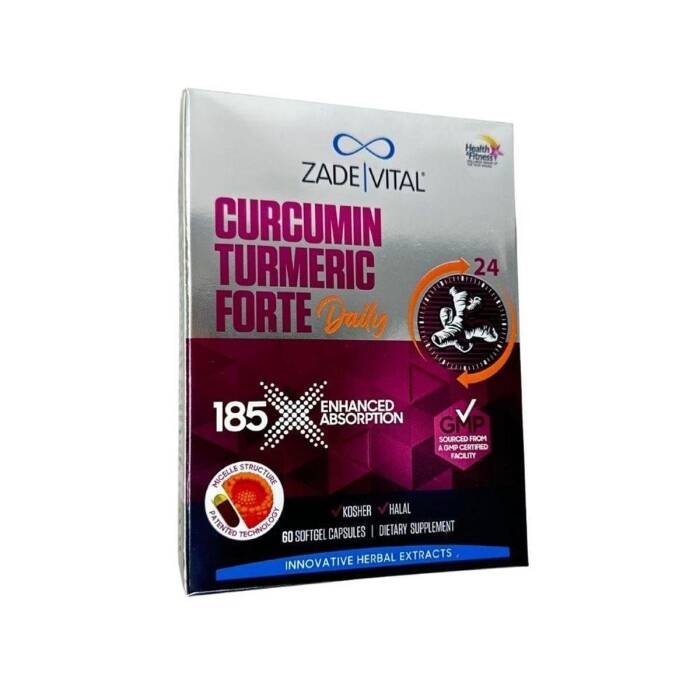 Zade Vital Curcumin Zerdeçal Forte Daily 60 Yumuşak Kapsül - 1