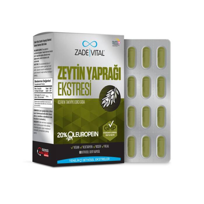 Zade Vital Zeytin Yaprağı Ekstresi 60 Bitkisel Sert Kapsül - 1