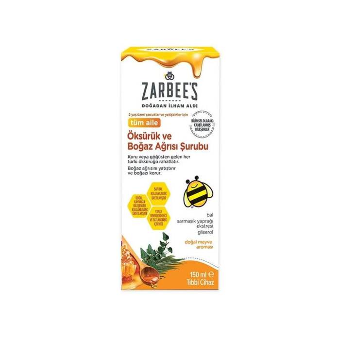 Zarbee's Öksürük ve Boğaz Ağrısı Şurubu 150 ml - 1